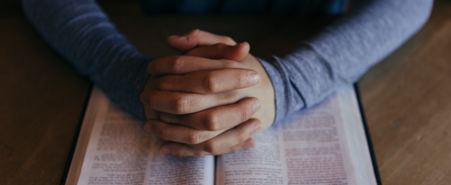 praying over bible