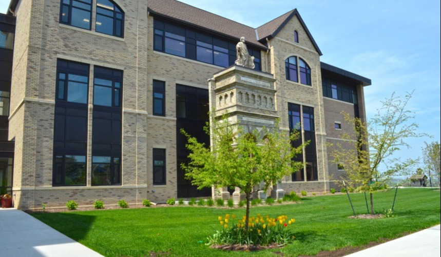 exterior of St. Lawrence Seminary high school